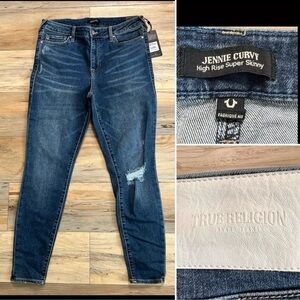 NEW- True Religion - Womens Sz 33 - Jennie Curvy - High Rise - Super Skinny